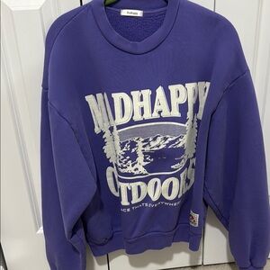 RARE** Madhappy Outdoors Purple Crewneck Sweatshirt